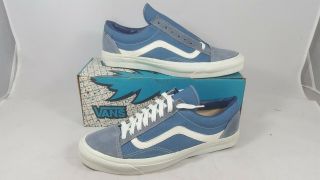 Vintage Vans Old Skool Light Blue Made Usa Mens Size 12 Sk8 Hi Bmx Nos Skate