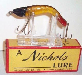 Nichols Shrimp Vintage Fishing Lure 40 