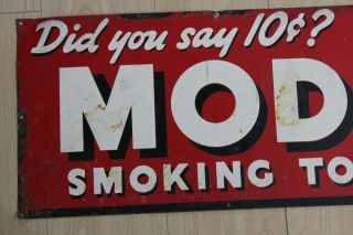 Vintage 1950 ' s Model Smoking Tobacco cigar pipe advertising tin sign character 2