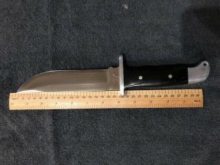 Vintage Buck 124 Hunting Knife And Sheath With Strap Loop Frontiersman Black