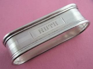 Vintage Sterling Silver Webster Oval Napkin Ring Ruth