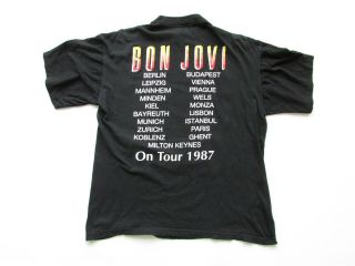 90s Vintage 1993 Bon Jovi Slippery When Wet Tour 1987 Band Merch Rock T Shirt Te 4