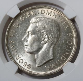1938 Australia Silver Crown Km 34 Ngc Ms 61 Rare Coin,  Luster