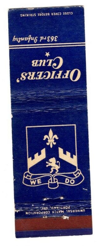 Matchbook: U.  S.  Army - Officers 