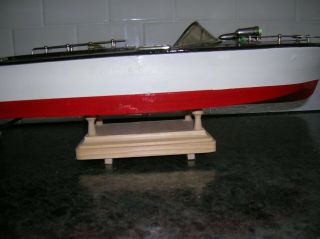 TOY WOOD BOAT K&O ITO FLEET LINE BOAT BATTERY OPERATED BOAT WOODEN VINTAGE 8