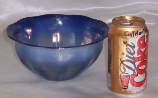 Vintage Tiffany Favrile Art Glass Blue Iridescent Bowl 1788 2