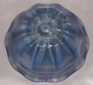 Vintage Tiffany Favrile Art Glass Blue Iridescent Bowl 1788 4