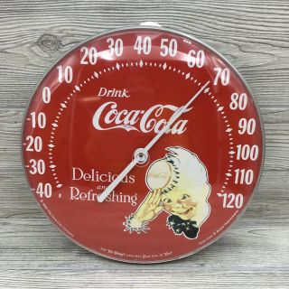 Vintage 1984 Coca Cola Tru Temp Jumbo Dial Tca Tin Thermometer