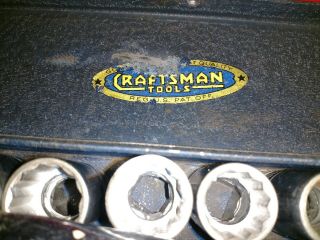 Vintage RARE Craftsman 1/2 Dr BE Series Square Dr Socket Set USA 2