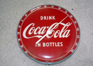 Vintage Round 12 " Coca - Cola Thermometer