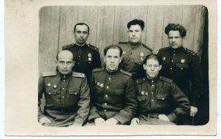 1944 Ww2 Poland Officers Red Army Rkka Military Russian Photo
