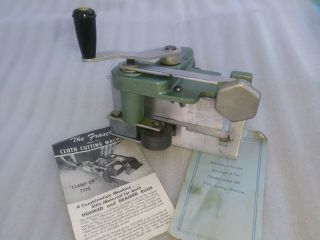 Vintage Fraser Model 500 Cloth Rag Fabric Cutter Cutting Machine w/ Instructions 3
