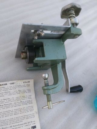 Vintage Fraser Model 500 Cloth Rag Fabric Cutter Cutting Machine w/ Instructions 5