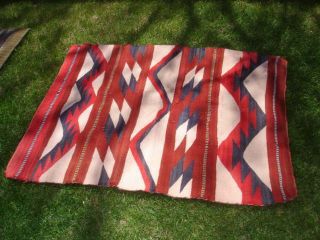 Vintage Hand Loomed Rug - Indian? Mexican? 49 X 37 Inches