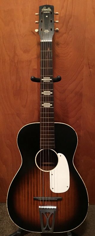 Vintage 1966 Stella Harmony H931 Flat Top Acoustic Folk Guitar