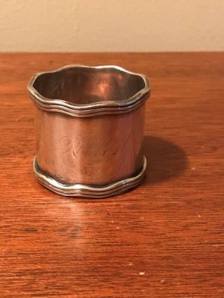 Antique Signed Tiffany & Co Silver Plated Napkin Ring " Robert "