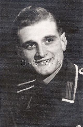 Wwii German Large Army Rppc - Portrait - Soldier - Police Officer - Black Uniform