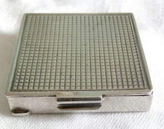 A Vintage 1930s Engine Turned Solid Silver Pill Box