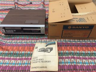 Vintage 1983 Sanyo Betacord Betamax Beta Bii Biii Vcr 4500 Player Vcr4500 Rare