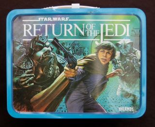 Vintage RETURN OF THE JEDI Lunchbox & Thermos (1983) Star Wars - C - 8/C - 8.  5 2