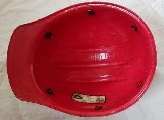 VINTAGE Bethlehem Steel RED FIBERGLASS BULLARD 502 Hard Hat IRONWORKER 6