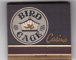 Rare Vintage Matchbook Birdcage Las Vegas 1958 - 1959 Full Book Cond.