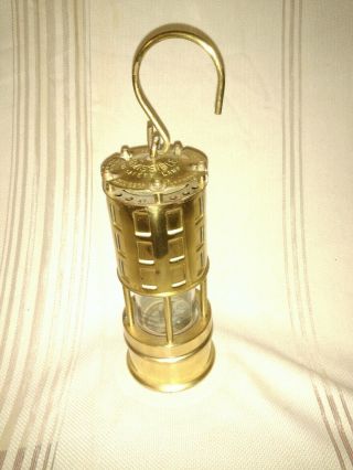 Vintage Brass Koehler Permissible Flame Safety Miners Lamp Lantern No.  209