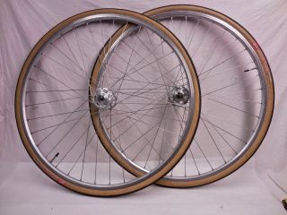Vintage Campagnolo Wheelset 700c W Record High Flange Hubs Clincher