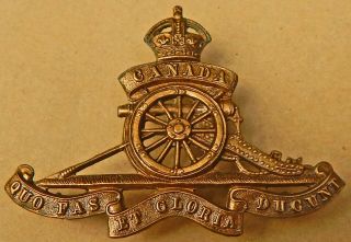 The Royal Canadian Artillery Cap Badge George 5th Ww2 Era??