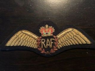 British Royal Air Force Pilot Wings Patch Raf