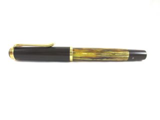 Pelikan 400 Fountain Pen Vintage Brown Yellow Amber Tortoise&gold Flex Of - Size
