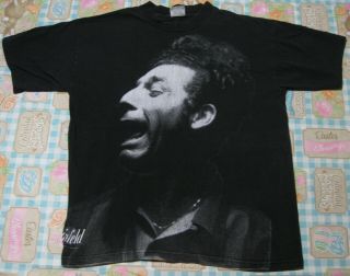 Vtg 90s Seinfeld Kramer T Shirt Sz Large Stanley Desantis All Over Print