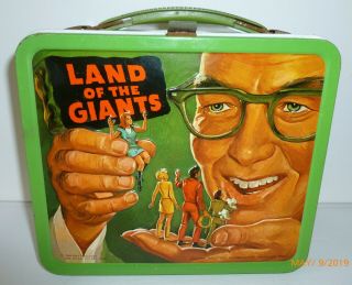 1968 Vintage Land Of The Giants Metal Lunch Box - -