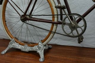 Vintage Antique Bicycle Bike cycle Stand Cast 1890’s Bicycle Display 3