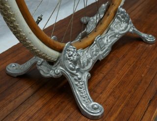 Vintage Antique Bicycle Bike cycle Stand Cast 1890’s Bicycle Display 5