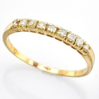 Vintage 14k Yellow Gold 0.  18 Tcw Diamond Band Ring 1.  2 Grams Size 6