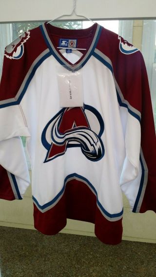 Vintage Colorado Avalanche Jersey Authentic Starter Home Nhl Nwt Medium
