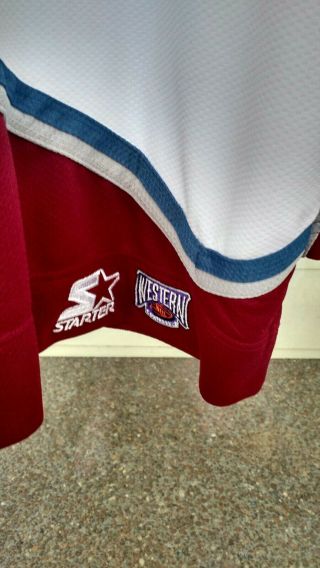 Vintage Colorado Avalanche Jersey Authentic Starter HOME nhl NWT Medium 4