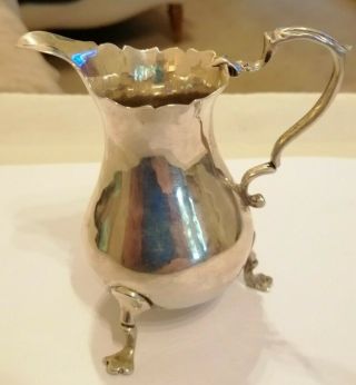 George Ii 1757 Sterling Silver Creamer,  London - 74 Gms