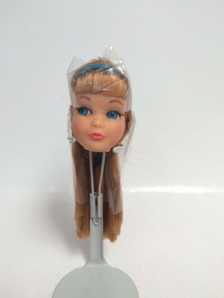 1964 Barbie Skipper Doll Head Copr.  1963 Red Hair Blue Ribbon Nos