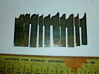 Vtg 4 Box Set 1 - 4 CUTTERS FOR STANLEY UNIVERSAL PLANE NO 55 Stanley Rule & Level 4