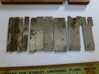 Vtg 4 Box Set 1 - 4 CUTTERS FOR STANLEY UNIVERSAL PLANE NO 55 Stanley Rule & Level 6