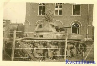 Rare German View Abandoned French Amc35 Panzer Tank On Street; 1940