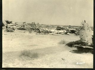 Wwii 1943 4th Field Hospital - German Aircraft Scrapyard,  Tunis