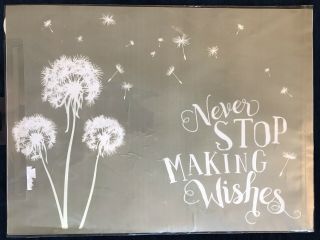 Rare Retired Chalk Couture Never Stop Making Wishes Transfer / Stencil.