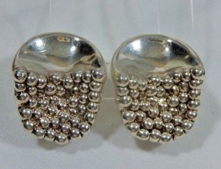 Rare Silpada Bold Electroform Sterling Silver Bubbles Omega Back Earrings Evc