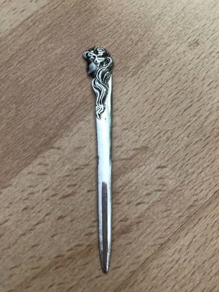 Vintage Solid Silver Letter Opener By Ari D Norman