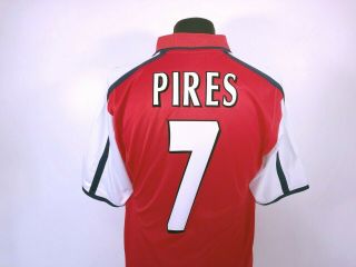 PIRES 7 Arsenal Vintage Nike Home Football Shirt 2000/02 (S) SEGA Dreamcast 7