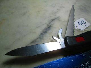 902 Rare Vintage Black Wenger Swiss Army Everest 130mm SlideLock Knife W/Pliers 5