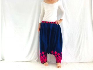 Vintage Banjara Harem Pants.  Embroidered Adjustable Waist.